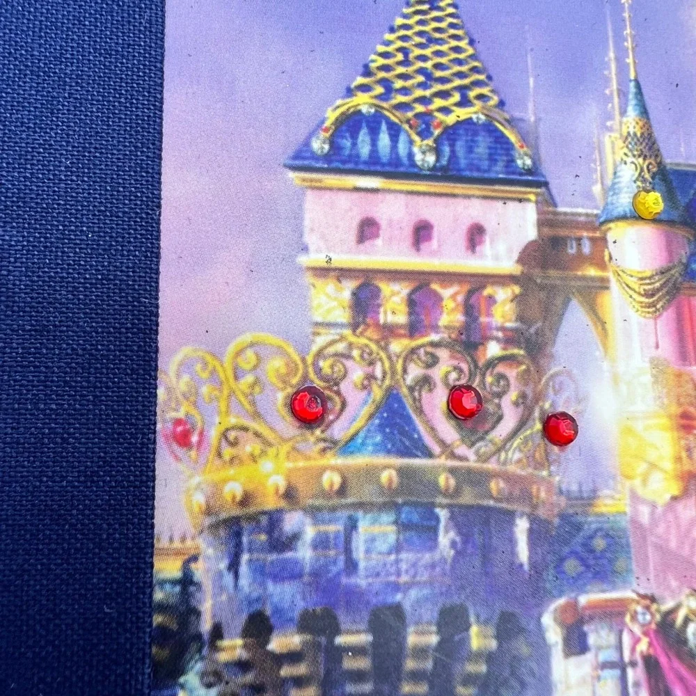 Disney Castle‎ Bejewelled Journal 50th Anniversary Disneyland Blue Navy Notebook